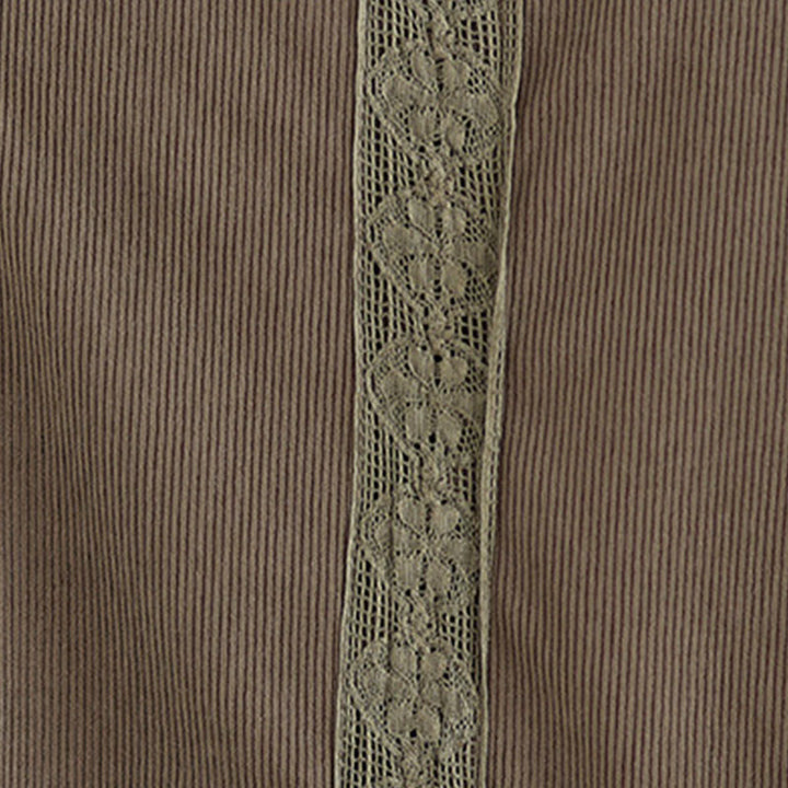 Buddha Stones冬用プリーツボタンダウン 長袖コーデュロイ レディース ミディドレス ポケット付き - image 11