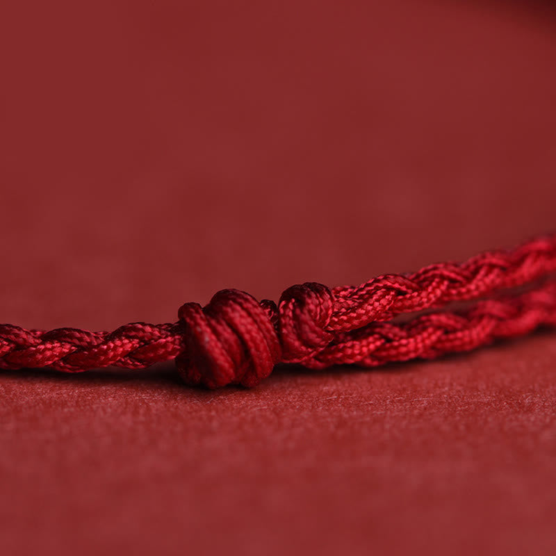 Buddha Stones 999スターリングシルバー 銅コインチャーム ハンドメイド ストリング強さブレスレットアンクレット - image 8