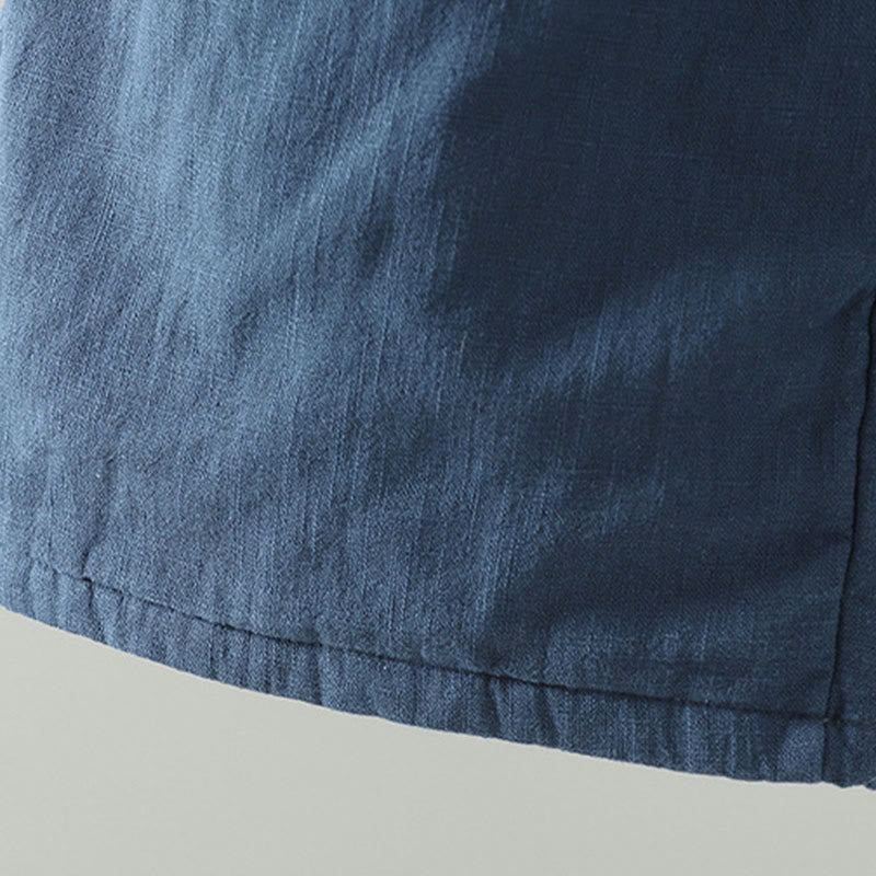 Buddha Stones冬用 伸縮性ウエスト カエルボタンデザイン コットン サーマル レディース ストレートレッグパンツ ポケット付き - image 6