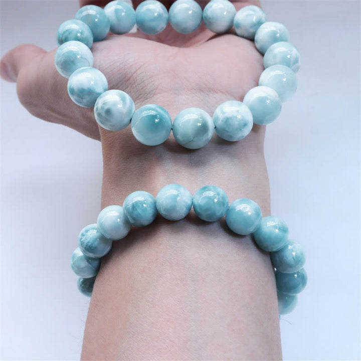Buddha Stones天然ラリマーの知恵と自信のブレスレット - image 9