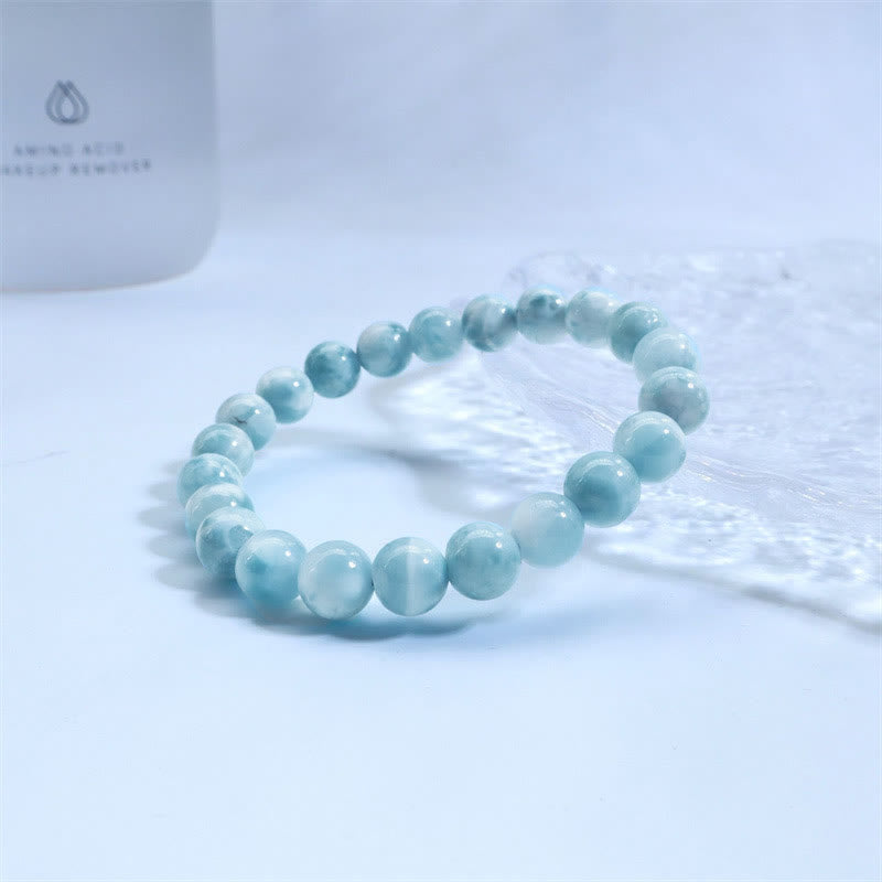 Buddha Stones天然ラリマーの知恵と自信のブレスレット - image 13