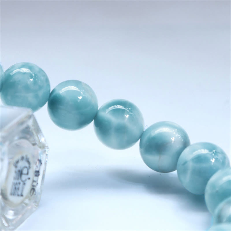 Buddha Stones天然ラリマーの知恵と自信のブレスレット - image 5