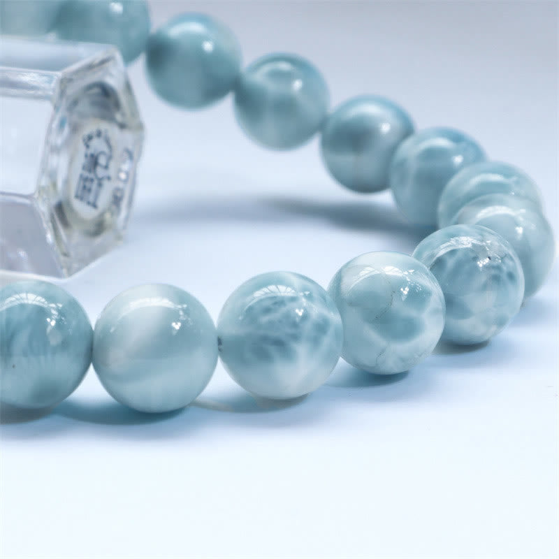 Buddha Stones天然ラリマーの知恵と自信のブレスレット - image 6