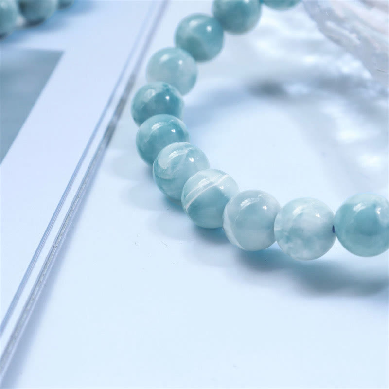 Buddha Stones天然ラリマーの知恵と自信のブレスレット - image 14
