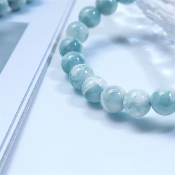 Buddha Stones天然ラリマーの知恵と自信のブレスレット - image 14
