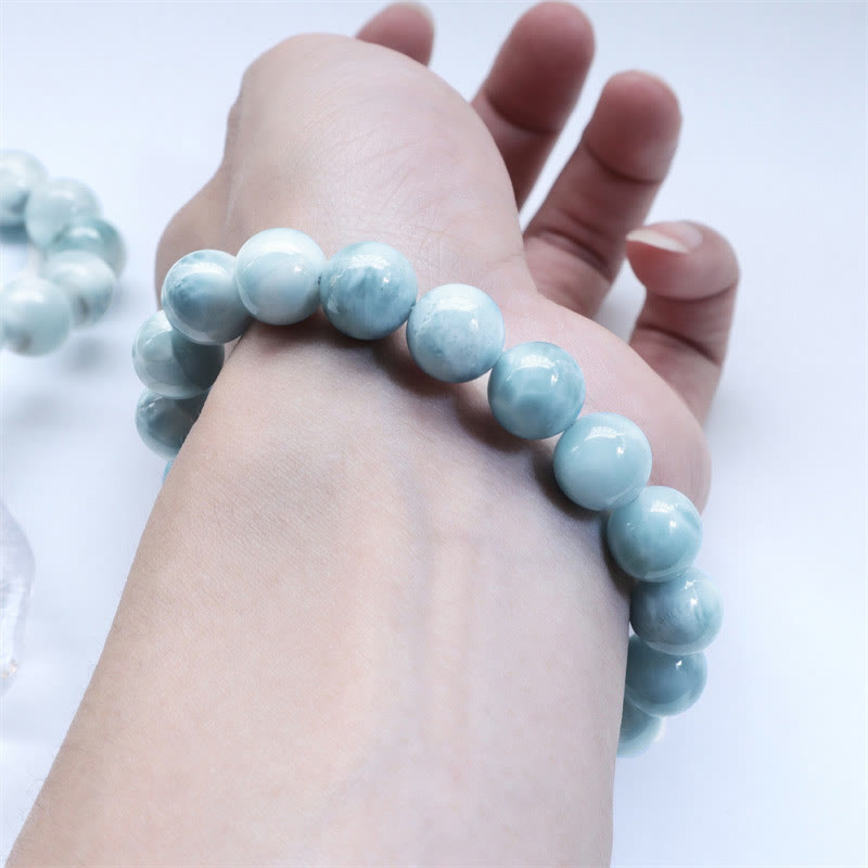 Buddha Stones天然ラリマーの知恵と自信のブレスレット - image 8