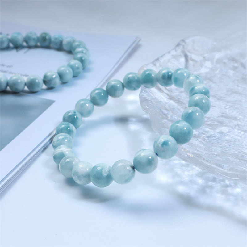 Buddha Stones天然ラリマーの知恵と自信のブレスレット - image 12