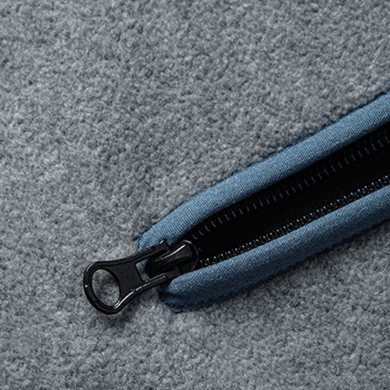 Buddha Stones秋冬 ジッパーデザイン フリース裏地 長袖 コットン メンズ パーカー - image 3