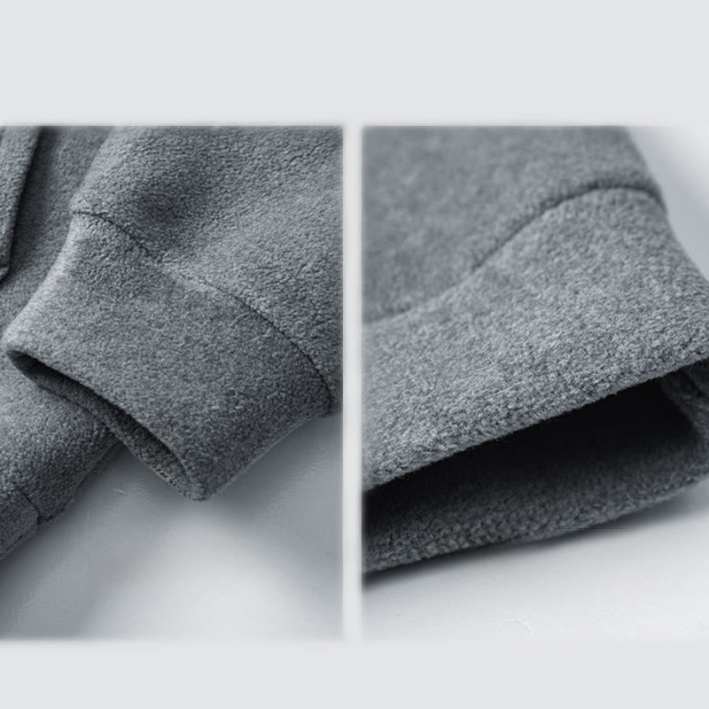 Buddha Stones秋冬 ジッパーデザイン フリース裏地 長袖 コットン メンズ パーカー - image 9