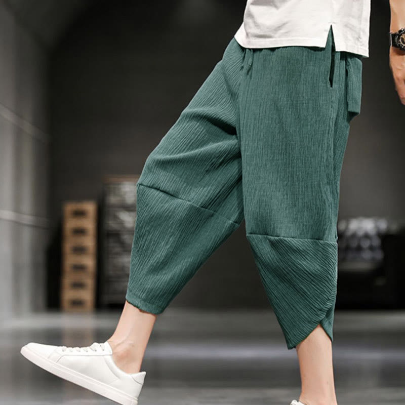 Buddha Stonesサマーソリッド メンズ クロップドパンツ ポケット付き - image 13