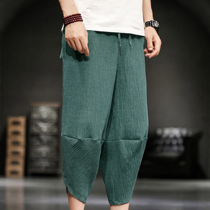 Buddha Stonesサマーソリッド メンズ クロップドパンツ ポケット付き - image 10