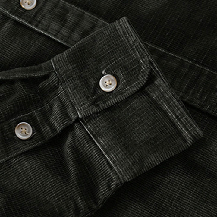 Buddha Stonesカジュアルコーデュロイ無地メンズ長袖コットン厚手ジャケット ポケット付き - image 6