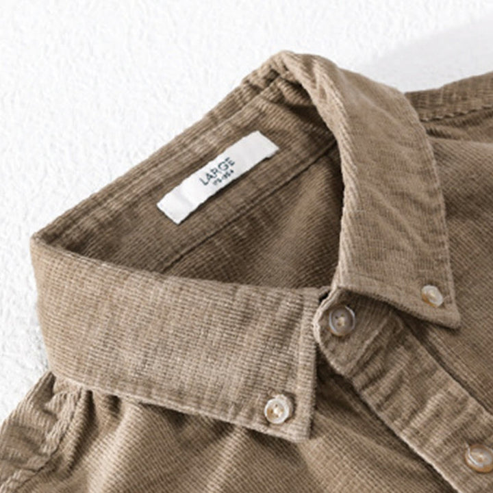 Buddha Stonesカジュアルコーデュロイ無地メンズ長袖コットン厚手ジャケット ポケット付き - image 9