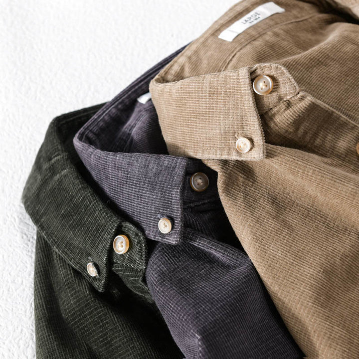 Buddha Stonesカジュアルコーデュロイ無地メンズ長袖コットン厚手ジャケット ポケット付き - image 18