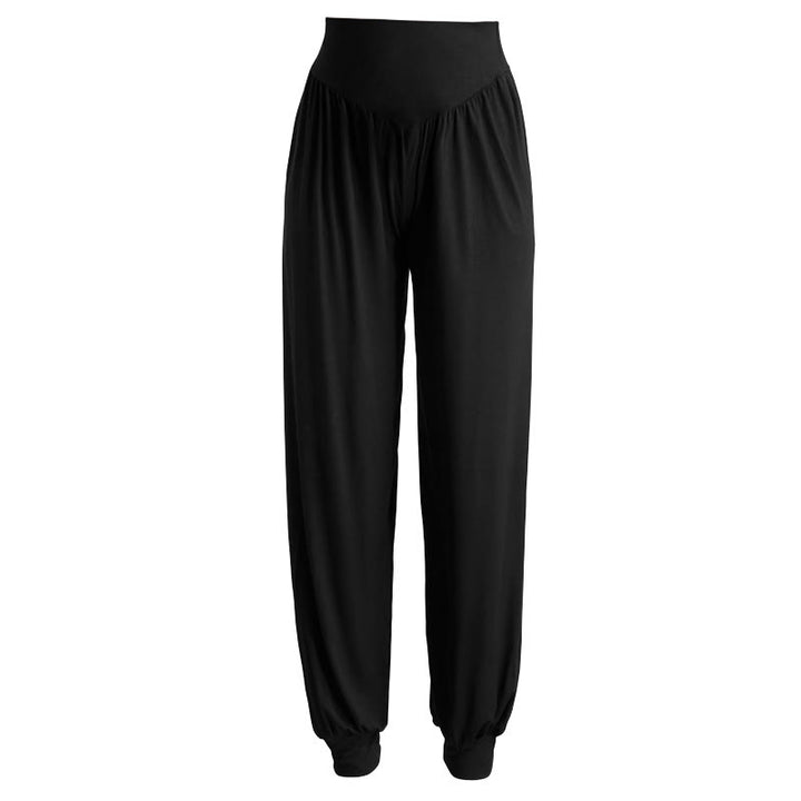 Buddha Stones柄の無地ルーズフィットモーダルヨガダンスハーレムパンツ - image 6
