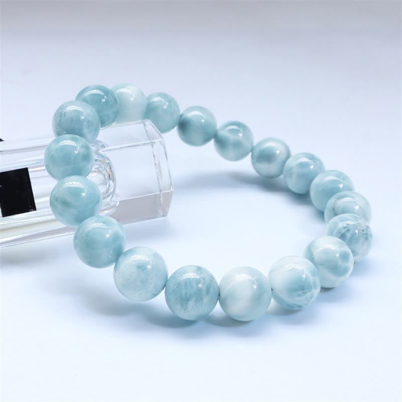Buddha Stones天然ラリマーの知恵と自信のブレスレット - image 2