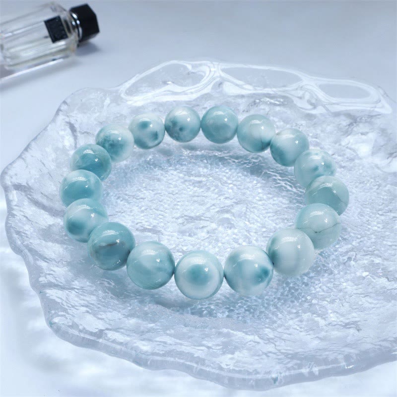 Buddha Stones天然ラリマーの知恵と自信のブレスレット - image 3