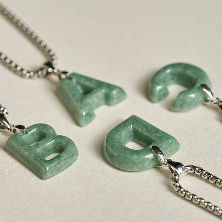 Buddha Stones天然AZ文字翡翠 チタン鋼 ワイドチェーン豊かさのネックレスペンダント - image 37