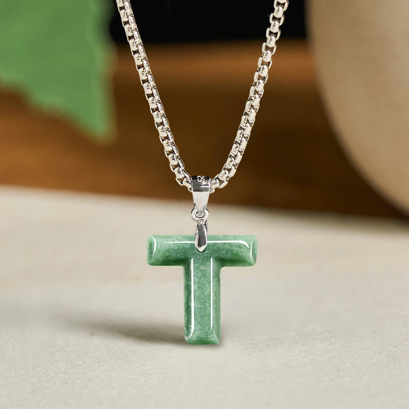 Buddha Stones天然AZ文字翡翠 チタン鋼 ワイドチェーン豊かさのネックレスペンダント - image 28