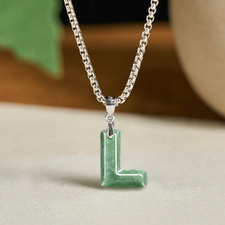 Buddha Stones天然AZ文字翡翠 チタン鋼 ワイドチェーン豊かさのネックレスペンダント - L - image 20