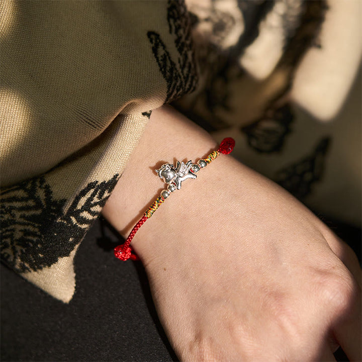 Buddha Stones925スターリングシルバー 馬年豊かさの紐ブレスレット - image 6