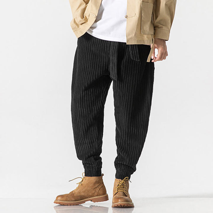 Buddha Stones冬用 無地 メンズ 足首丈 コーデュロイパンツ ポケット付き - image 23