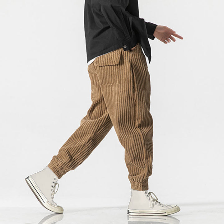 Buddha Stones冬用 無地 メンズ 足首丈 コーデュロイパンツ ポケット付き - image 32