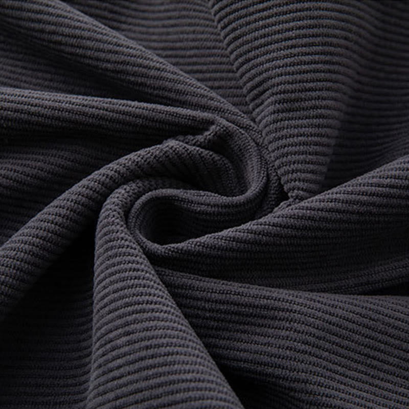 Buddha Stones冬用 メンズ ドローストリング 無地 伸縮性ウエストバンドデザイン コーデュロイパンツ ポケット付き - image 4