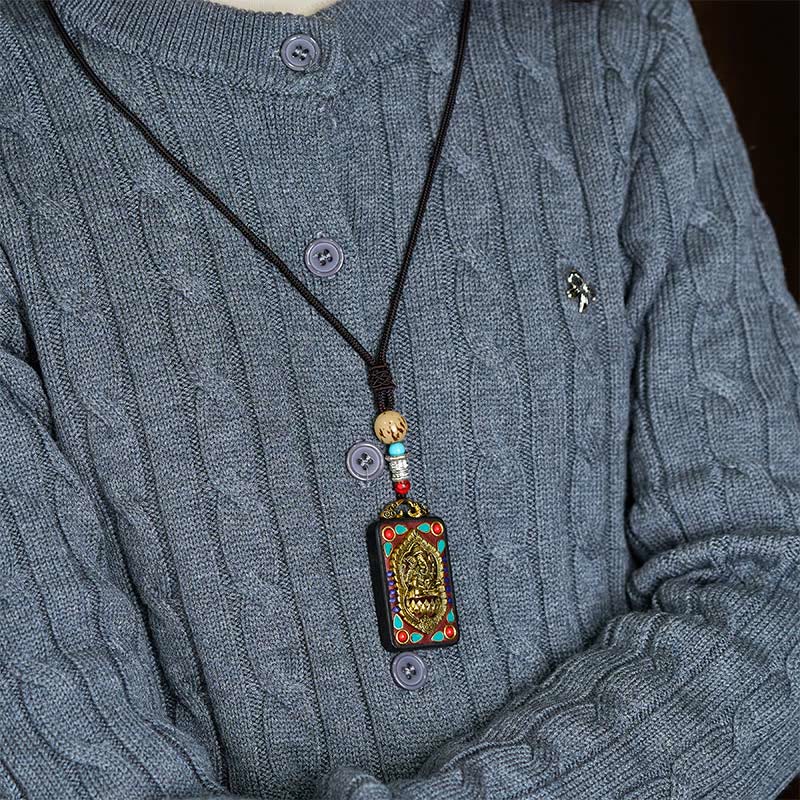 Buddha Stonesチベット ガネーシャ ガンパティ 象黒檀平和 ネックレス ペンダント - image 30