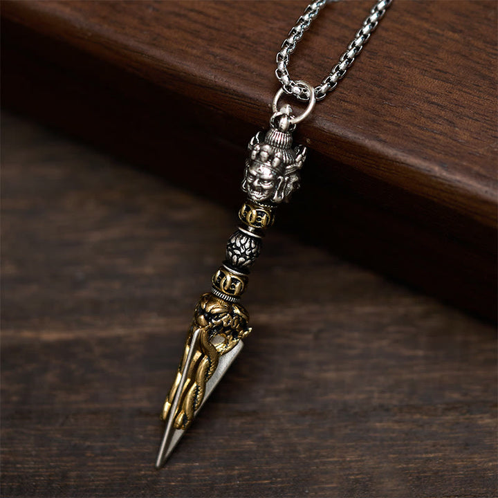 Buddha Stones金剛杵 ヴァジュラキラ 銅製 ヒーリング スピリチュアルパワー ネックレス ペンダント - image 1