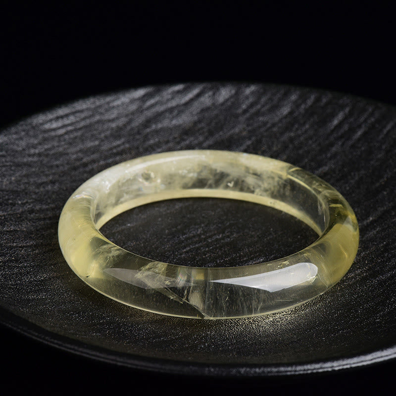 Buddha Stones天然シトリンクォーツ豊かさのカフバングルブレスレット - image 1