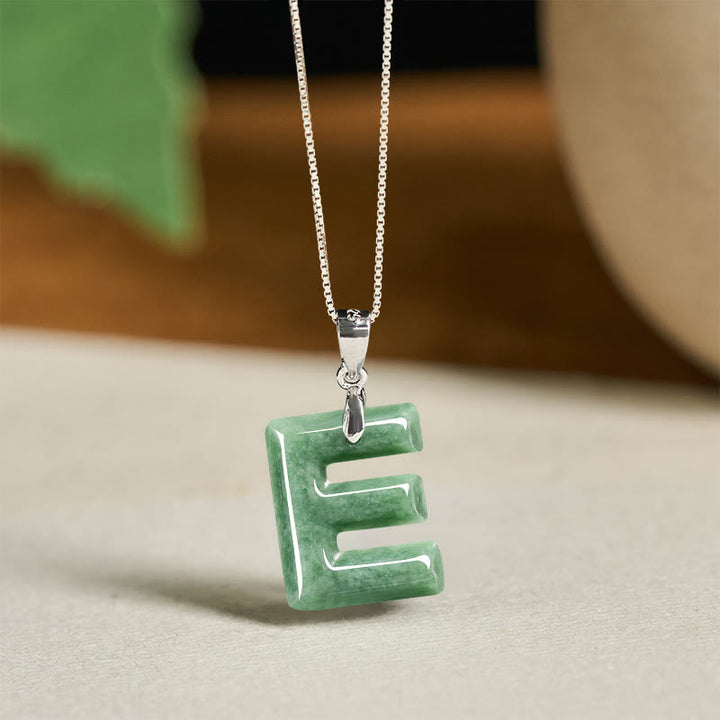 Buddha Stones天然 AZ 文字翡翠 925 スターリングシルバー シルムチェーン豊かさのネックレスペンダント - E - image 28