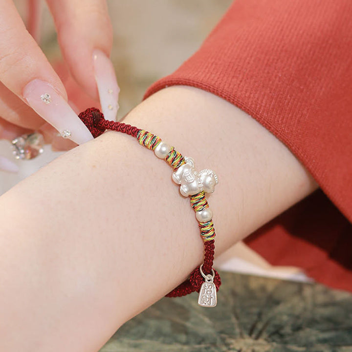 Buddha Stones999スターリングシルバー 馬年 自由 手作業製 ストリングブレスレット - image 9