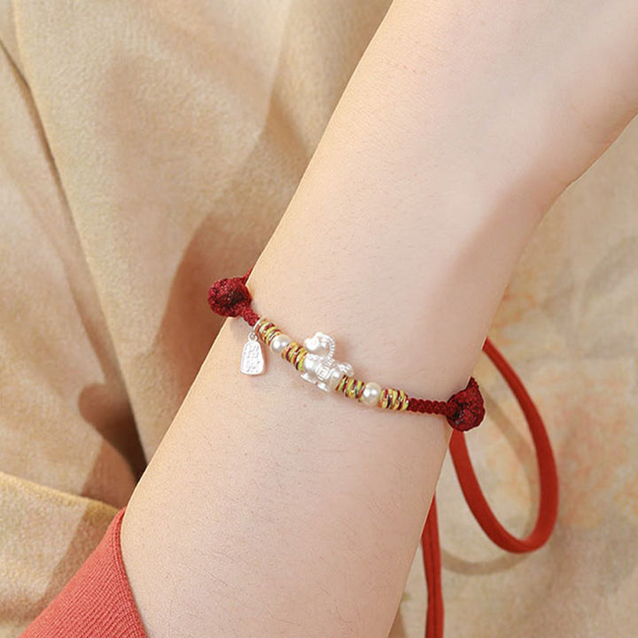 Buddha Stones999スターリングシルバー 馬年 自由 手作業製 ストリングブレスレット - image 8