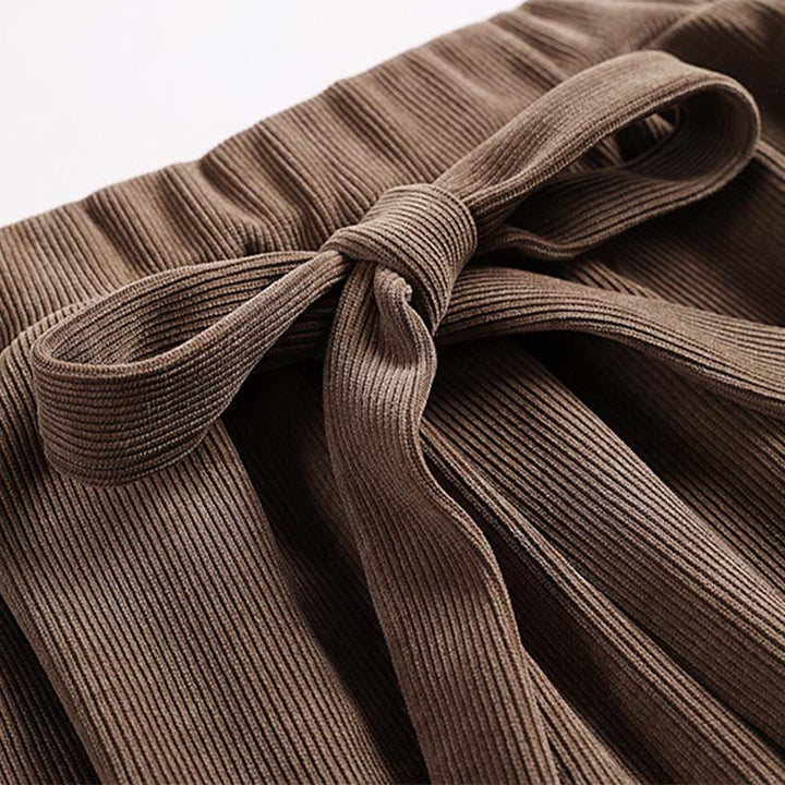 Buddha Stones冬用 無地 レースアップ メンズ ハーレム コットン コーデュロイ パンツ ポケット付き - image 3