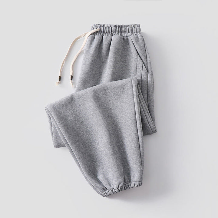 Buddha Stones秋冬 無地 ドローストリング レギュラー フリース裏地 伸縮性ウエスト メンズ コットン ハーレムパンツ ポケット付き - ライトグレー（裏起毛バージョン） - US/UK/AU54、 EU64 (9XL) - image 17