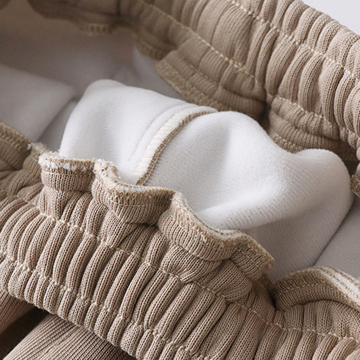 Buddha Stones秋冬 無地 ドローストリング レギュラー フリース裏地 伸縮性ウエスト メンズ コットン ハーレムパンツ ポケット付き - image 14