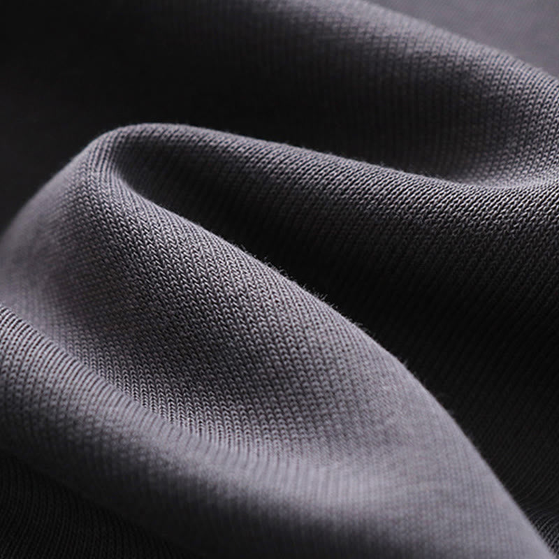 Buddha Stones秋冬 無地 ドローストリング レギュラー フリース裏地 伸縮性ウエスト メンズ コットン ハーレムパンツ ポケット付き - image 7