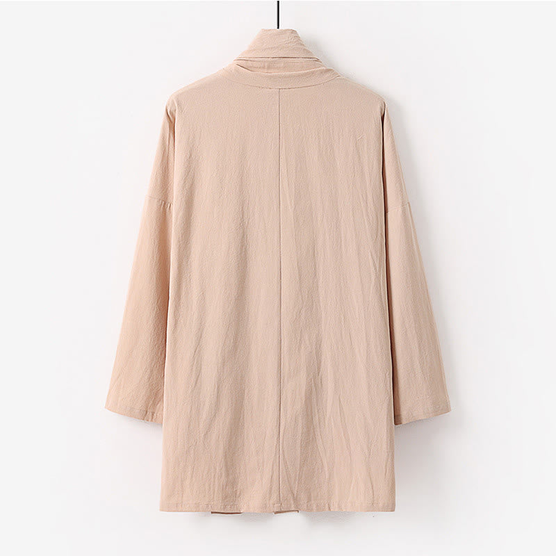 Buddha Stones春秋 無地 長袖 ミドル丈 前開き メンズ着物 - image 3