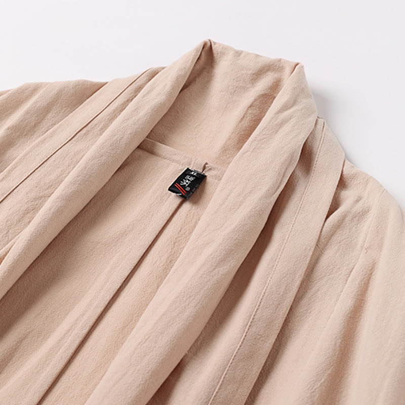 Buddha Stones春秋 無地 長袖 ミドル丈 前開き メンズ着物 - image 4