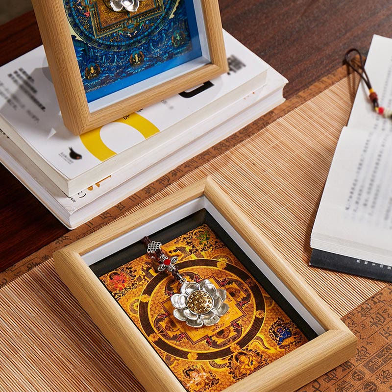 Buddha Stones蓮 金塊 タンカ フォトフレーム オーナメント ホームデコレーション - image 9