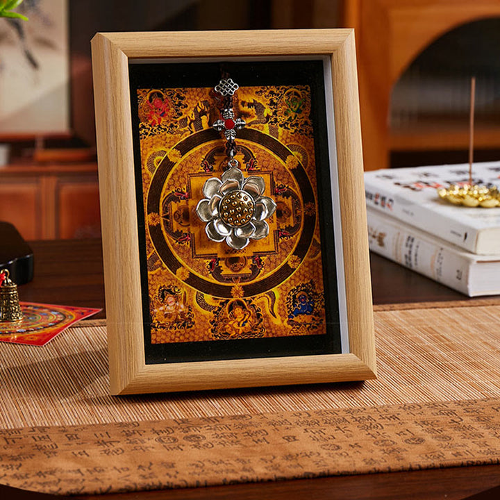 Buddha Stones蓮 金塊 タンカ フォトフレーム オーナメント ホームデコレーション - image 3