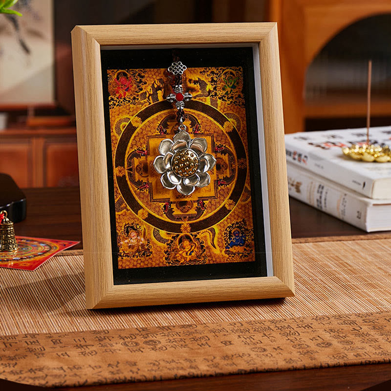 Buddha Stones蓮 金塊 タンカ フォトフレーム オーナメント ホームデコレーション - image 3