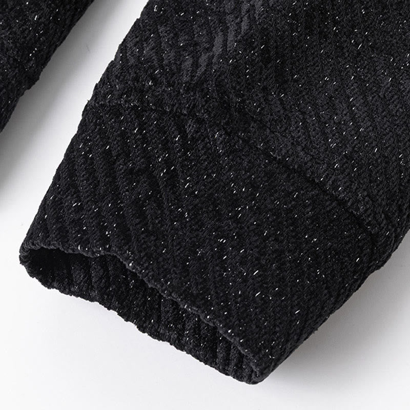 Buddha Stones秋 クルーネック ストライプ ボタン メンズ スウェットシャツ プルオーバー - image 9