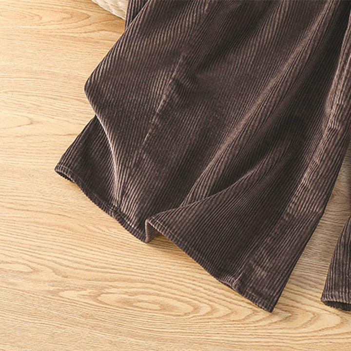 Buddha Stonesプレーン ゴムウエスト レディース クロップド 7-8丈 ワイドレッグ コーデュロイパンツ - image 17