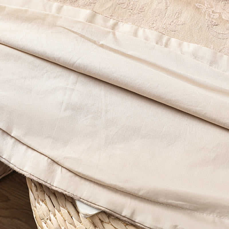 Buddha Stones秋 ジャカード フローラルプリント フロッグボタン スタンドカラー 長袖 レディース コットンシャツ - image 23