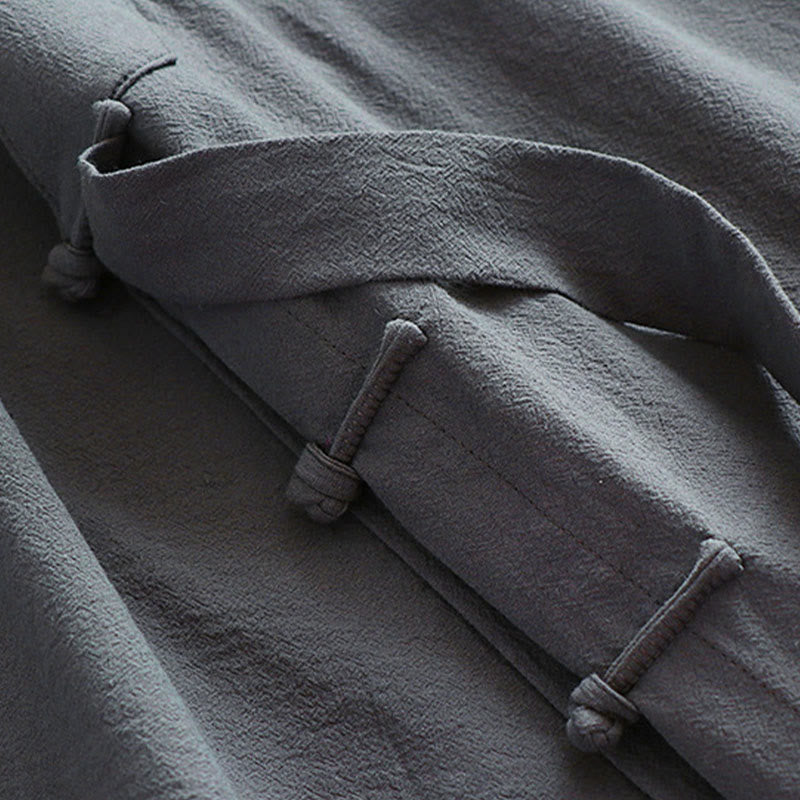 Buddha Stones2個 武当山太極拳儀式用 無地 長袖 メンズ 道教 ロングローブ 着物 ノースリーブ ベストスーツ - image 16