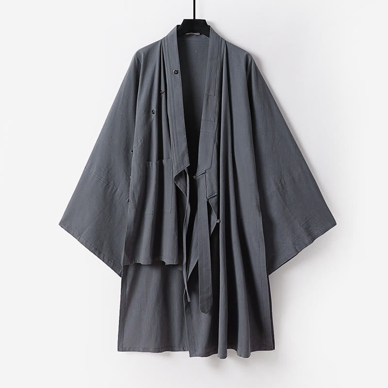 Buddha Stones当山伝統太極拳儀式用 七分袖 男性用道教ロングローブ - 黒 - US/UK/AU54、 EU64 (9XL) - image 5