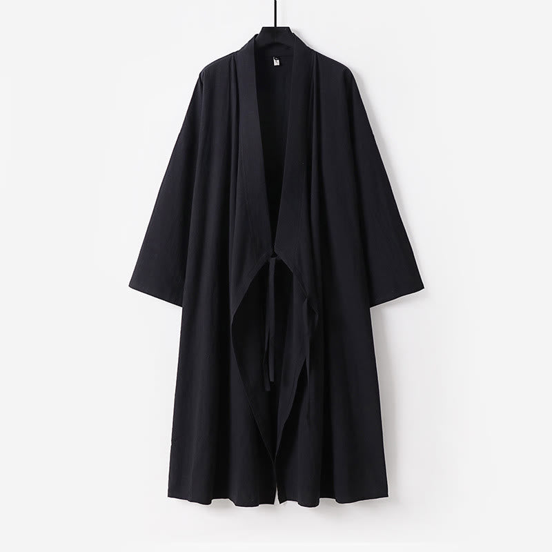 Buddha Stones当山伝統太極拳武術儀式用長袖メンズ道教ロングローブ - 黒 - US/UK/AU54、 EU64 (9XL) - image 14