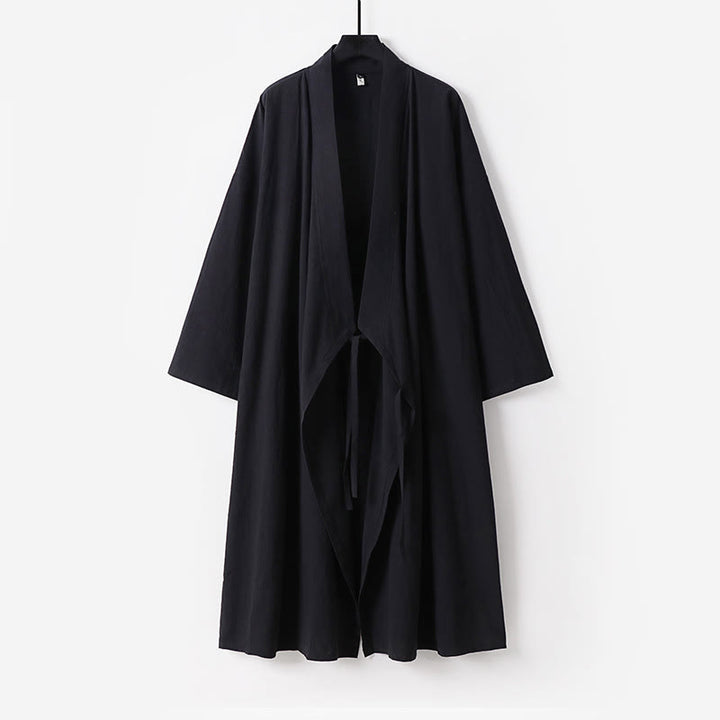 Buddha Stones当山伝統太極拳武術儀式用長袖メンズ道教ロングローブ - 黒 - US/UK/AU54、 EU64 (9XL) - image 14